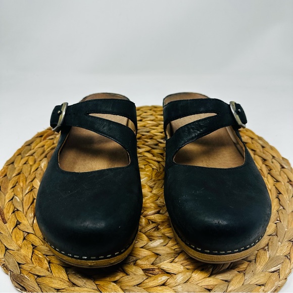 Dansko Britney Clogs Mary Jane Nubuck Leather Slip-On Mules Size 39 - Picture 5 of 8